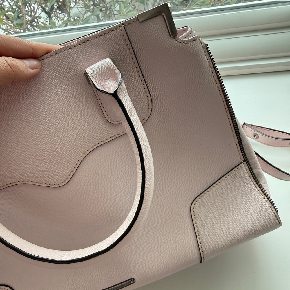 Rebecca Minkoff Amorous Satchel Pink Saffiano Leather Top Handle Bag - Picture 5 of 13